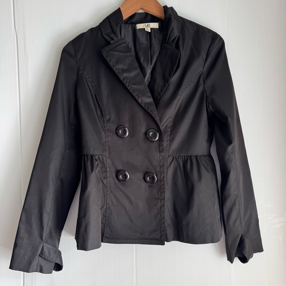 Ya Los Angeles black Double-Breasted Blazer size large - Picture 2 of 6